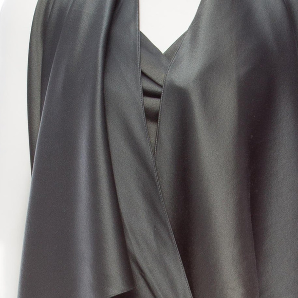 Zac Posen Charcoal Back Silk Dress - Picture 5 of 6